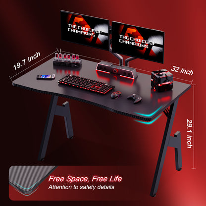 HLDIRECT 32/40/47/55 Inch Gaming Desk Gamer Table Computer Desk PC Workstation