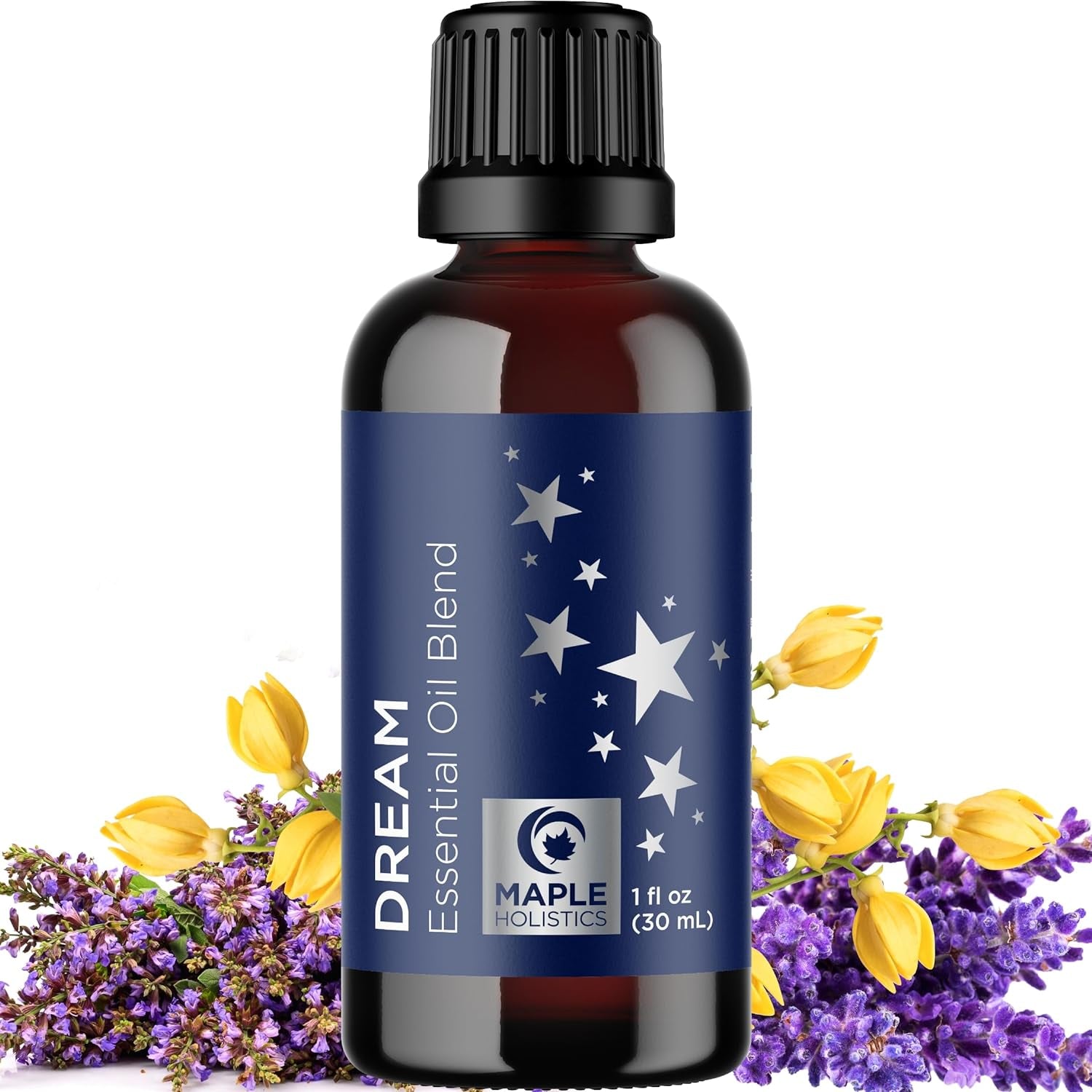 Sleep Essential Oil Blend for Diffuser - Dream Essential Oils for Diffusers Aromatherapy and Relaxation with Clary Sage Ylang-Ylang Roman Chamomile and Lavender Essential Oils for Sleep Time Support